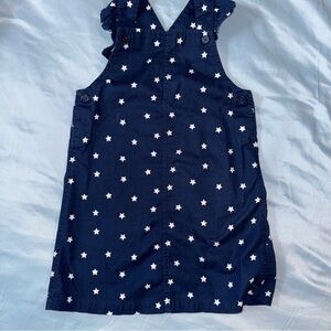 5/$20 Carter's Navy Blue Star Print Dress, toddler 4T USA